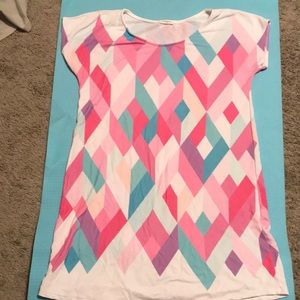 Abstract print mini dress